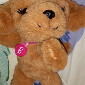 Barbie Plush Dog with Pink Heart Tag